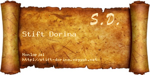 Stift Dorina névjegykártya